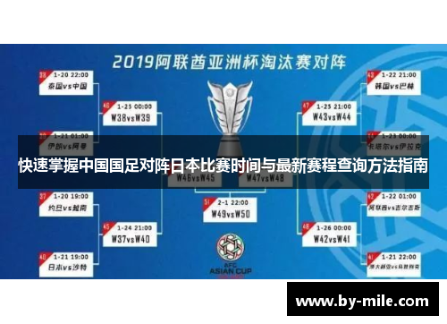 快速掌握中国国足对阵日本比赛时间与最新赛程查询方法指南 快速掌握中国国足对阵日本比赛时间与最新赛程查询方法指南