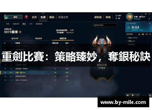 重劍比賽：策略臻妙，奪銀秘訣
